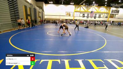 197A lbs Rr Rnd 2 - Jt Davis, Lehigh vs Zac Braunagel, Illinois