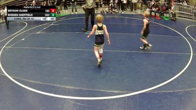 48 lbs Cons. Rd Of 16 - Rhenen Sheffield, Shootbox vs Bryson Olsen, Timpanogos Wrestling