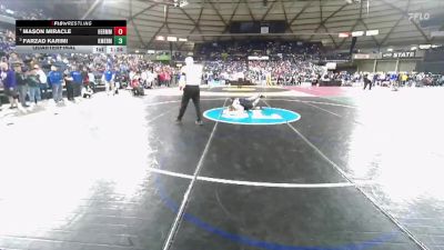 Boys 3A 106 lbs Quarterfinal - Mason Miracle, Hermiston vs Farzad Karimi, Kent Meridian