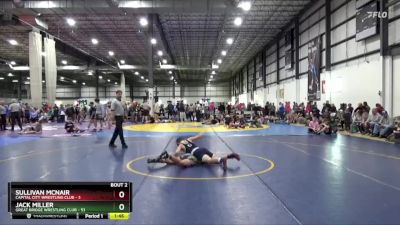 100 lbs Round 1 (4 Team) - Jack Miller, GREAT BRIDGE WRESTLING CLUB vs Sullivan McNair, CAPITAL CITY WRESTLING CLUB