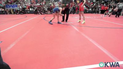 82 lbs Rr Rnd 3 - Gabby Riley-Mitchell, Gameface Acadamy vs Avriella Pretty Bear, Harrah Little League Wrestling