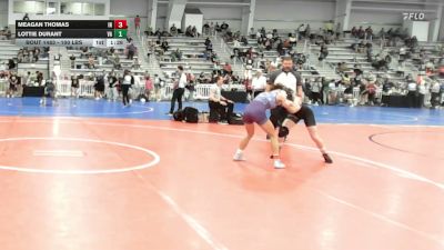 100 lbs Round Of 32 - Meagan Thomas, IN vs Lottie Durant, VA