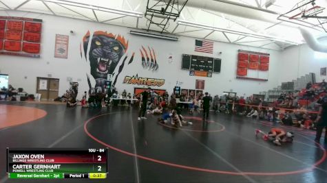 84 lbs Cons. Semi - Carter Gernhart, Powell Wrestling Club vs Jaxon Oven, Billings Wrestling Club