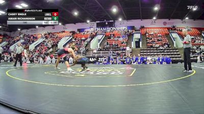 190 lbs Quarterfinals (8 Team) - Casey Engle, Lowell HS vs Amari Richardson, Warren Woods-Tower HS