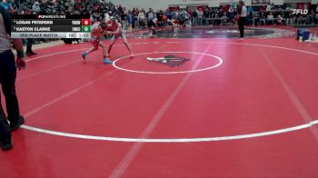 121 lbs 3rd Place Match - Logan Petersen, Tracy-Milroy-Balaton-Westbrook-Walnut Grove vs Kaston Clarke, Fulda-Murray Cty Central
