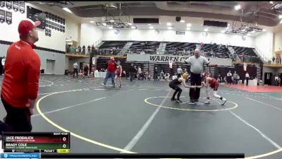 77 lbs Cons. Round 2 - Brady Cole, Midwest Xtreme Wrestling vs Jace Froehlich, Tell City Wrestling Club