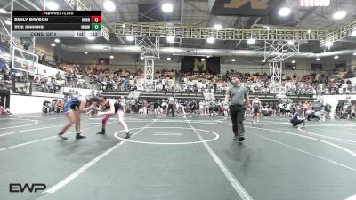 126 lbs Consi Of 4 - Emily Bryson, Hennessey Takedown Club vs Zoe Jenkins, Midwest City Bombers Youth Wrestling Club