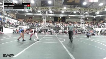 126 lbs Consi Of 4 - Emily Bryson, Hennessey Takedown Club vs Zoe Jenkins, Midwest City Bombers Youth Wrestling Club