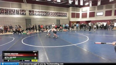 58 lbs Quarterfinal - Nixon Weston, Bear River Jr High Wrestling C vs Seth Valdez, Team Tooele