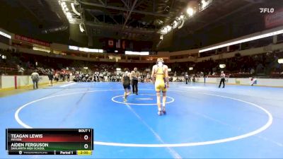 120 lbs Champ. Round 1 - Aiden Ferguson, Sahuarita High School vs Teagan Lewis, Payson