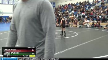 70 lbs Quarterfinal - Jaycob Wiese, Hemet Youth Wrestling Club vs Justus Davidson, Simi Valley
