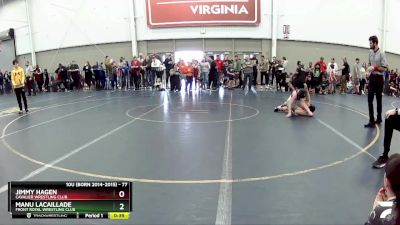 77 lbs Cons. Round 4 - Manu Lacaillade, Front Royal Wrestling Club vs Jimmy Hagen, Cavalier Wrestling Club