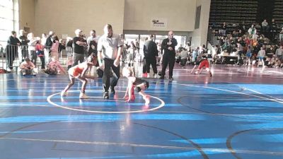 55 lbs Rr Rnd 1 - Lyla Carling, Lady Assassins - Girls vs Xzonnah Hawkins, NewWhale Purple - Girls