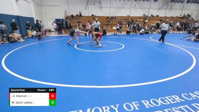 126 lbs Quarterfinal - Zachary Klarcyk, Porterville vs Mateo Saint Valdez, Las Lomas