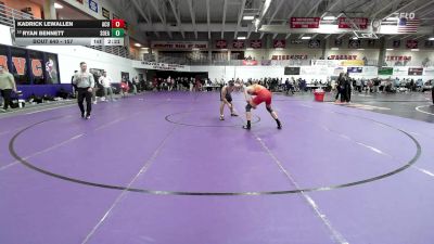 157 lbs Cons. Round 4 - Kadrick Lewallen, Arizona Christian University vs Ryan Bennett, Southeastern