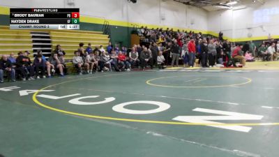 150 lbs Champ. Round 2 - Brody Bauman, Perrysburg vs Hayden Drake, Kettering Fairmont