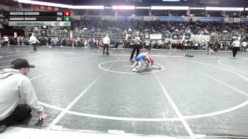 49 lbs Quarterfinal - Weston Koester, Purler vs Kannon Swaim, Mac Wc