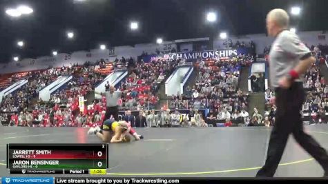 106 lbs Semifinals (8 Team) - Jarrett Smith, Lowell HS vs Jaron Bensinger, Gaylord HS