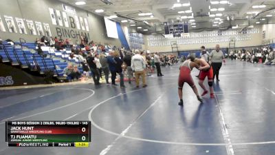 145 lbs 5th Place Match - Jack Hunt, Grantsville Wrestling Club vs Tj Fuamatu, Jordan Junior Wrestling