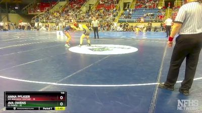 115 lbs Semis & 1st Wrestleback (8 Team) - Anna Pfliger, W4-Bismarck Century vs Ava Owens, E3-Fargo