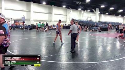 215 lbs Round 2 (6 Team) - Kaden Lambert, Indiana Smackdown Gold vs Garo Sams, Team STL Red