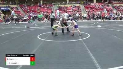 49 lbs Cons. Round 4 - Connor Loveall, TEAM CENTRAL vs Easton Yung, Ark City Takedown Wrestling Cl