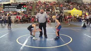 72 lbs Champ. Round 2 - Wyatt Morton NE2, Neighborhood Wrestling Club vs Gage Crawford C2, Freedom Wrestling