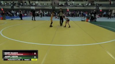 55 lbs Semifinal - Javier Larson, Forest Lake Wrestling Club vs Henry Raasch, West Salem Bangor Wrestling