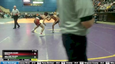 3 - 132 lbs Cons. Round 1 - Grayson Kusic, Meridian vs Walter Pilkey, Charlottesville HS