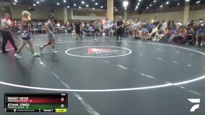 144 lbs Round 1 (6 Team) - Ethan Jones, Techfall Black vs Brady Hicks, Mississippi Mayhem