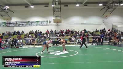 110 lbs Cons. Round 2 - Yanissa Sanchez, Victor Valley vs Sabrina Garcia, Cerritos College