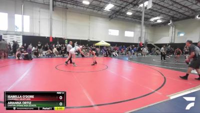 130 lbs 1st Place Match - Isabella O`Dore, California Grapplers vs Arianna Ortiz, Canyon Spring High School
