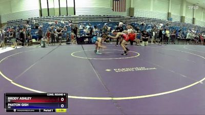 106 lbs Cons. Round 4 - Brody Ashley, MI vs Paxton Gish, WI