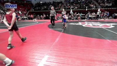 46 lbs Quarterfinal - Carsen Lacy, Miami Takedown Club vs Caulyer Cassity, Barnsdall Youth Wrestling