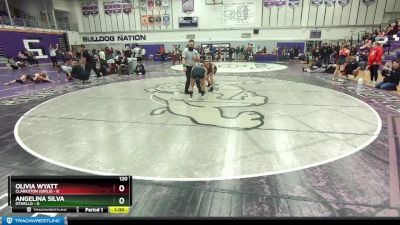 120 lbs Cons. Round 2 - Angelina Silva, Othello vs Olivia Wyatt, Clarkston (Girls)