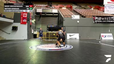 Cadet Boys Upper - 157 lbs Cons. Semis - Brody Bischofberger, Windsor High School Wrestling vs Mattius Gonzalez, Turlock Wrestling Club