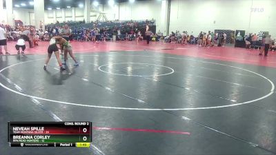 130 lbs Semis & Wb (16 Team) - Breanna Corley, RPA/Head Hunters vs Neveah Spille, Team Montana Silver