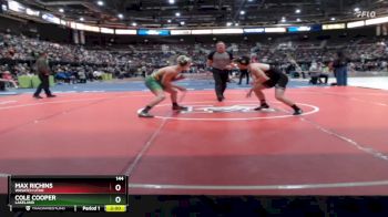 144 lbs Champ. Round 2 - Cole Cooper, Lakeland vs Max Richins, Wasatch Utah