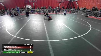 70 lbs Quarterfinal - Ezekiel Gehring, Slinger Red Rhinos Wrestling Club vs Kallen Miller, Parkview Albany Youth Wrestling