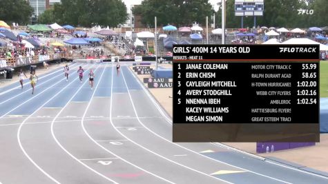 Youth Girls' 400m, Semi-Finals 12 - Age 14