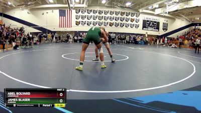 157 lbs Cons. Round 4 - James Blaser, Aurora vs Abel Bolyard, Louisville