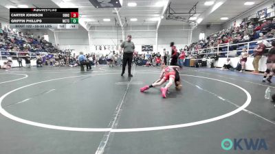 55-58 lbs Rr Rnd 2 - Carter Johnson, Duncan Demon Wrestling vs Griffin Phillips, Murray County Takedown Club