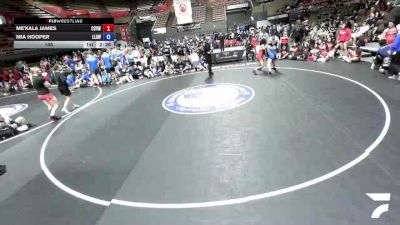 130 lbs Me'kala James, CVWA - Central Valley Wrestling Association vs Mia Hooper, LAWA - Los Angles Wrestling Association