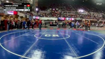 G - 100 lbs Cons. Round 4 - Gracie Bingen, Huntley Project (Worden) Girls vs RonElle LaForge, Billings Senior High School Girls