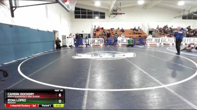 175 lbs Cons. Round 3 - Ryan Lopez, Reedley vs Camdin Dockery, North Bakersfield High School