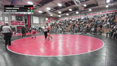 215 lbs Semifinal - Bryan Green, La Canada vs Joshua Godinez, Oxnard