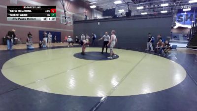 113 lbs 3rd Place Match - Shade Wilde, Idaho vs Kepa McCarrel, All In Wrestling Academy