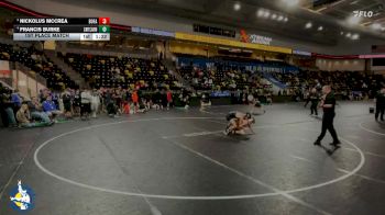 132 Silver A 1st Place Match - Francis Burke, Chicago (Mt. Carmel) vs Nickolus McCrea, Bondurant-Farrar