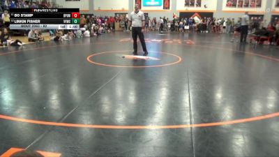 82 lbs Cons. Round 2 - Bo Stamp, Belle Plaine Gold Medal vs Linkin Fisher, VS Viking Wrestling Club