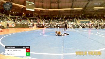 49 lbs Quarterfinal - Caleb De Los Reyes, Kansas Young Guns vs James Evans, Bartlesville Wrestling Club